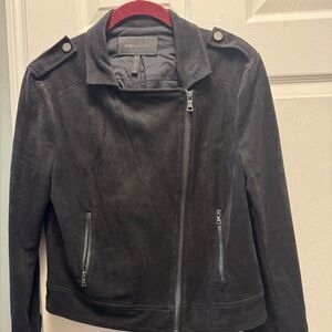 BCBGMAXAZRIA Women's Black suede Jacket